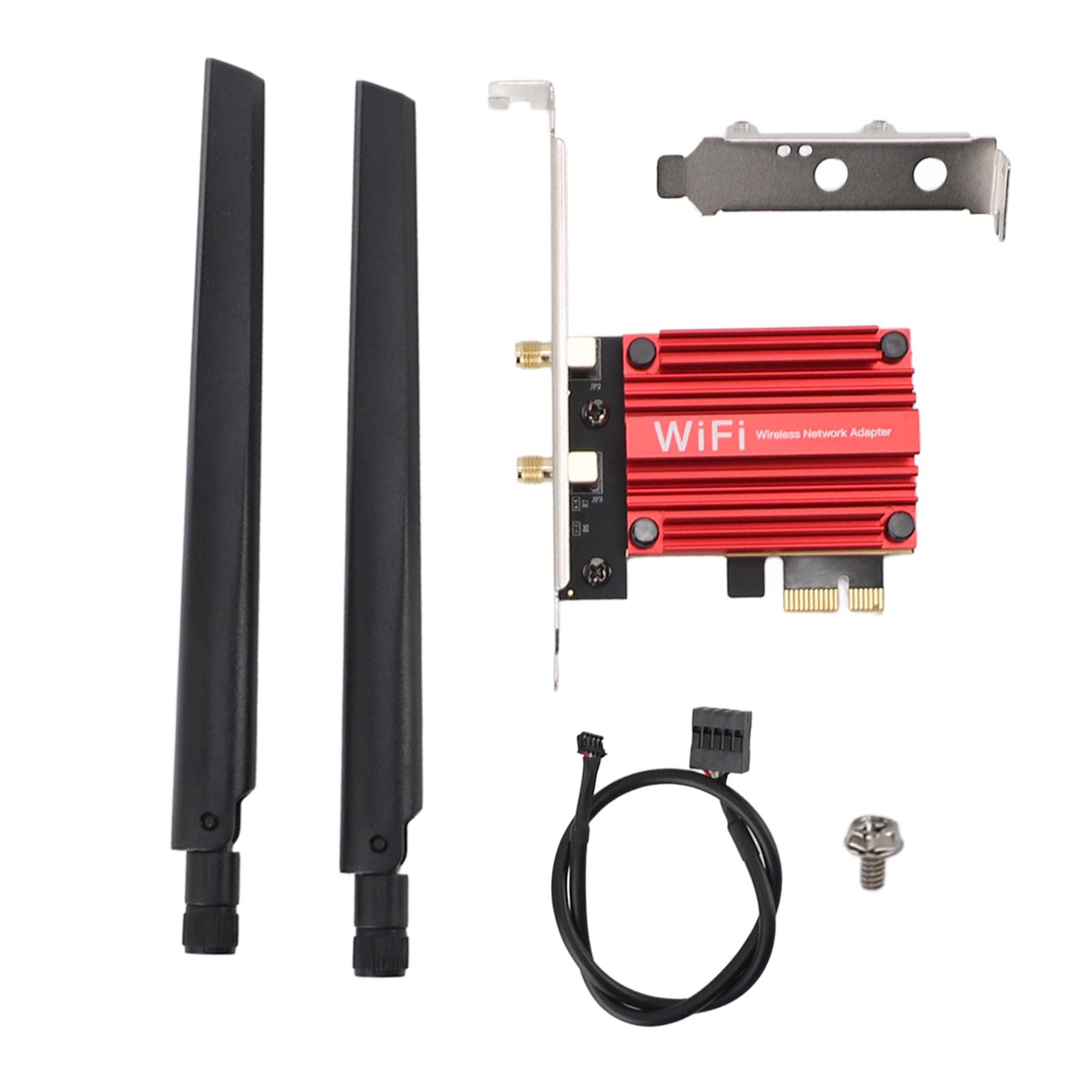Generic Scheda WiFi 6 Wireless PCIE AX210 con Bluetooth 5.3, Scheda WiFi PCIE a 3 Bande Ad Alta velocità 5374 Mbps per PC Desktop, Forte compatibilità per 10 11