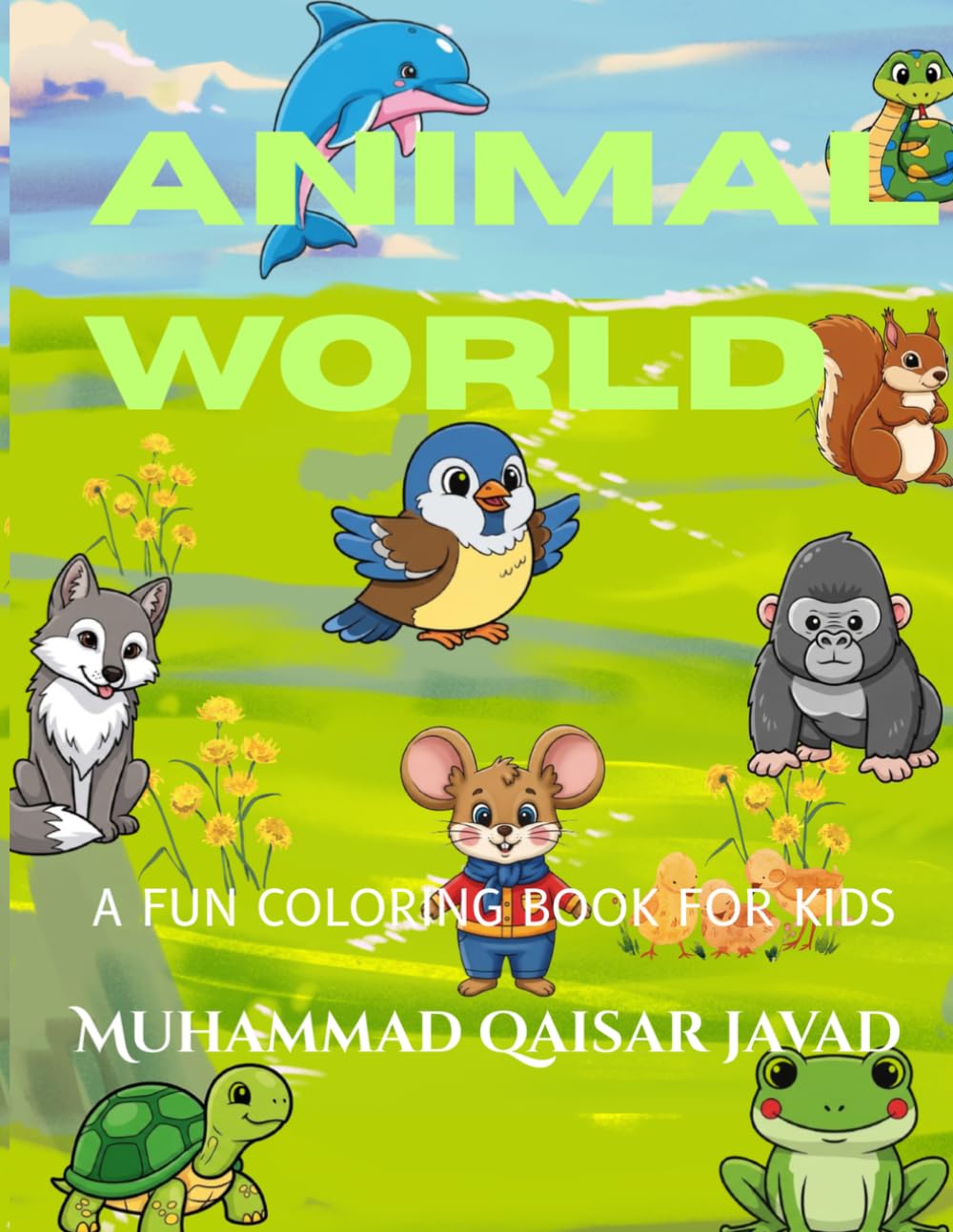 ANIMAL WORLD: A Fun coloring book for kids