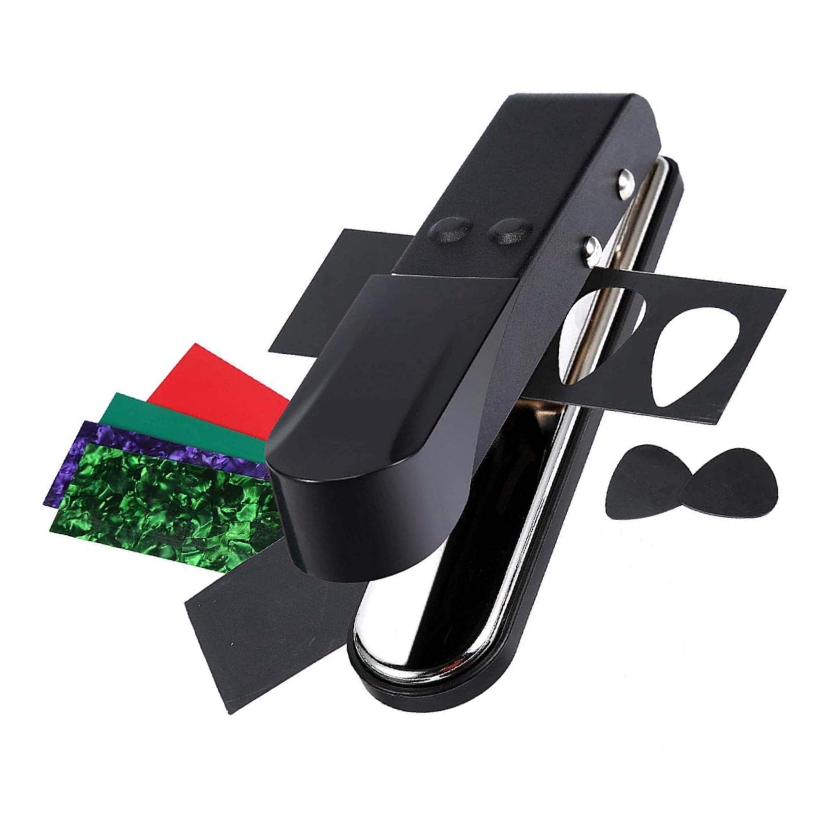 ERINGOGO 1 Zestaw Pick Cutter Guitar Pick Maker Zrób Swój Własny Dziurkacz Do Kostek Gitarowych Dziurkacz Do Kostek Gitarowych Dziurkacz Do Kostek Gitarowych Twórca Kostek Losowy Kolor