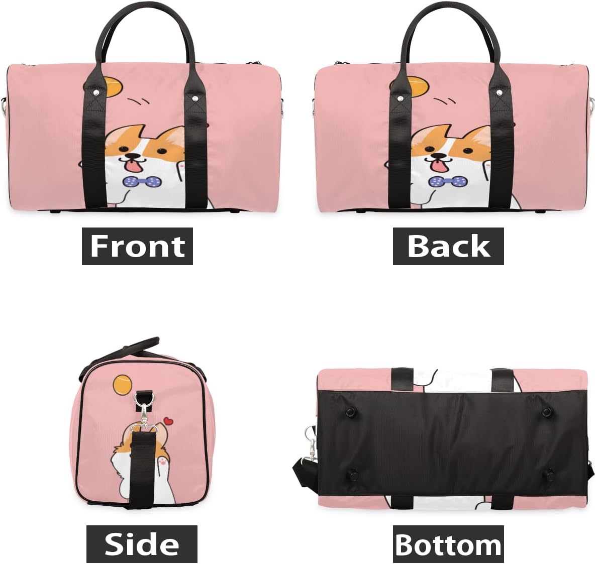 Dog Ball Pink Travel Duffel Bag for Women Men Large Capacity Overnight Weekender Bags for Lightweight Waterproof Sport Gym Bag for Workout Yoga Swim