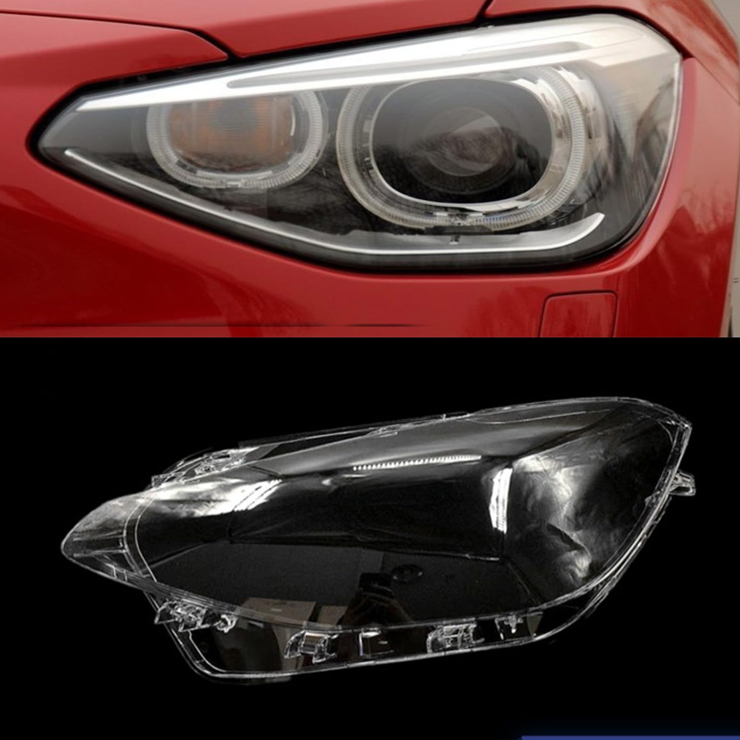 Transparent Automotive Headlight Covers Shell,Car Headlight Lens Cover Shell,Auto Headlamp Shell,for 1 Series F20 116i 118i 120i 2012-2014,Left