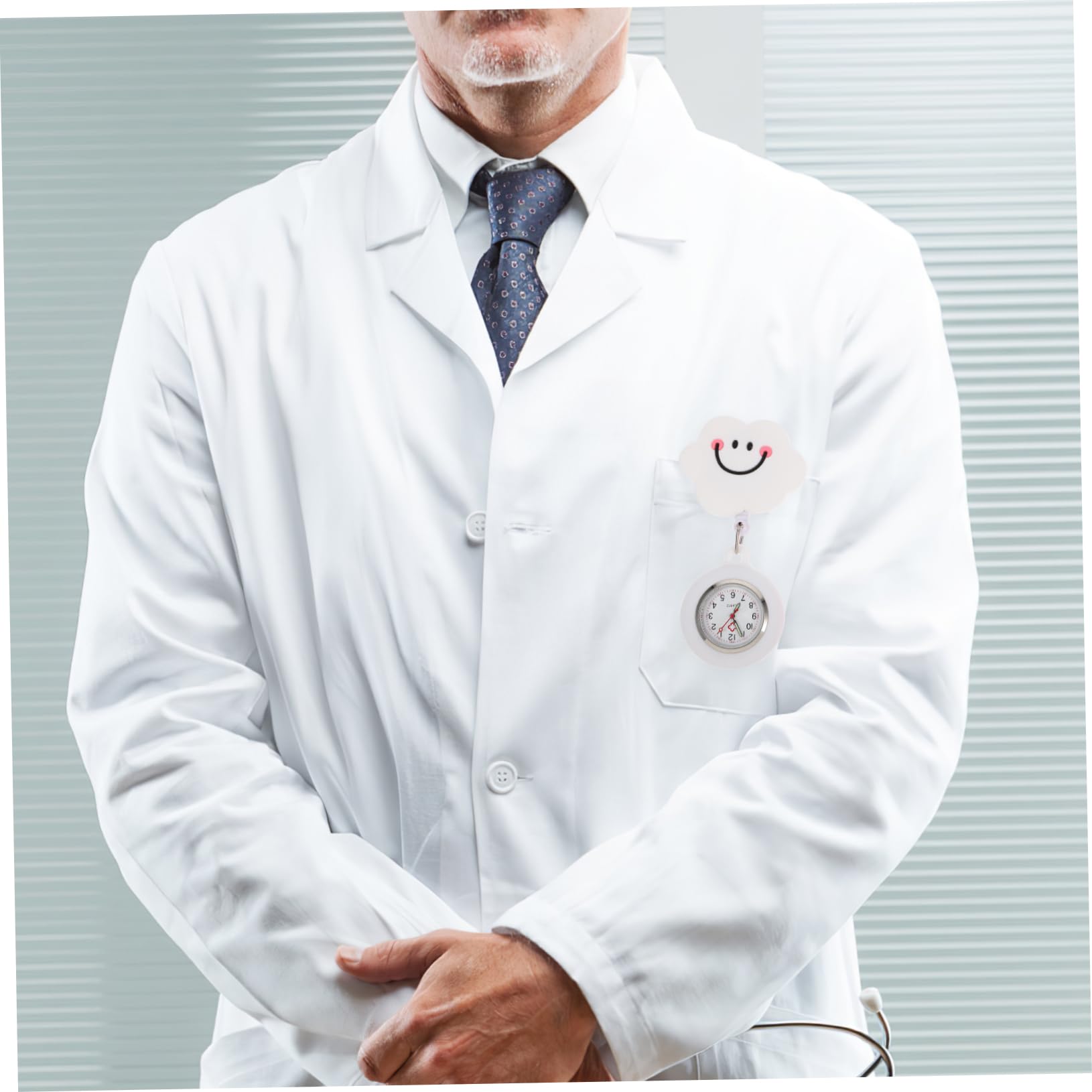 8 STK Taschenuhr Ansteckuhr Gardinen für Fenster zarte Cartoon-Digital Krankenschwester Nurse Watch Arzta Cartoon-Krankenschwester- Dehnbare Mädchenen Kieselgel