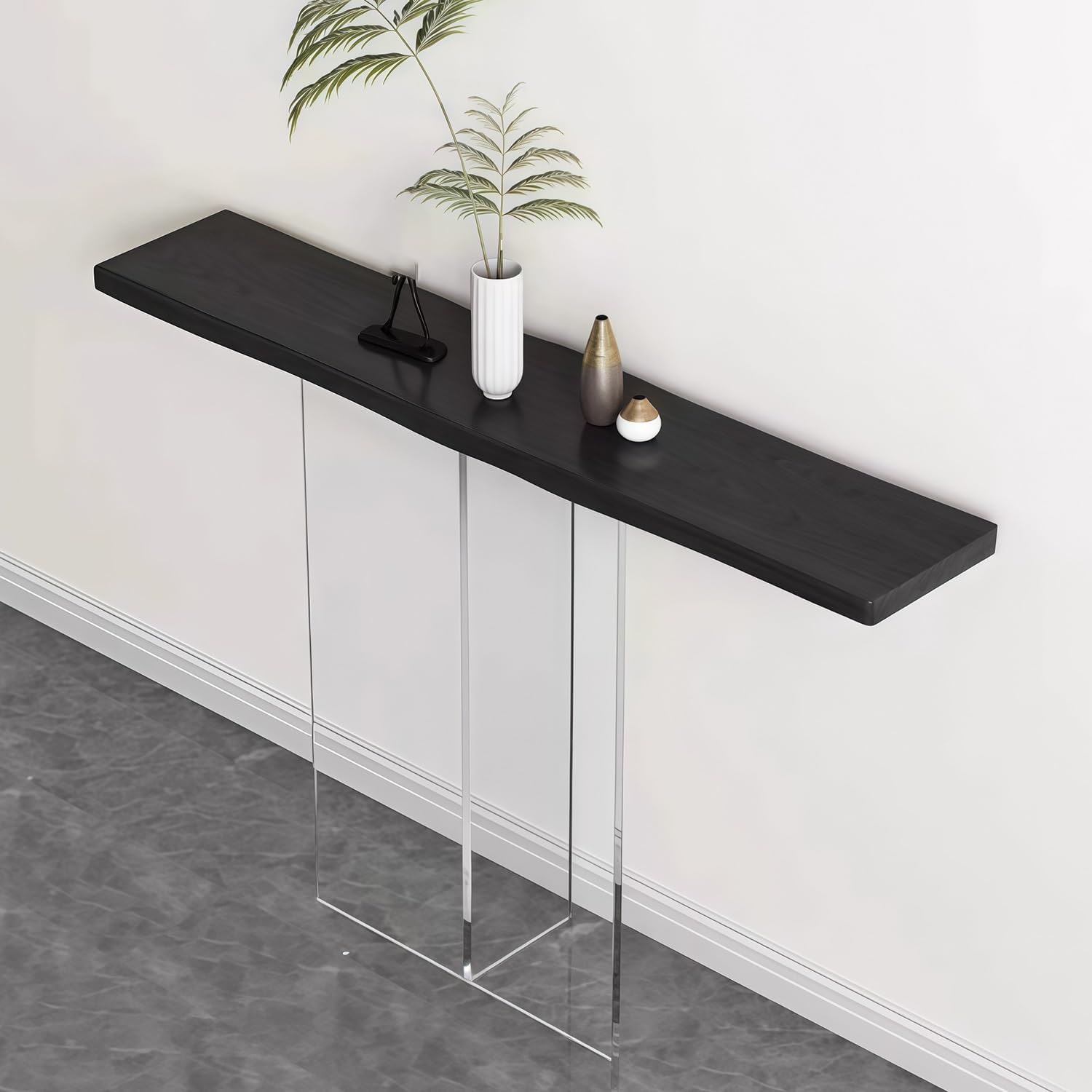 Entryway Table Hallway Decor Console Hallway Table, Narrow Console Tables,Behind Couch Tables(Brown,80cm/31.4in)