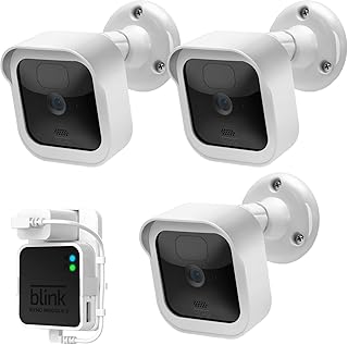All-New Blink Outdoor Camera Wall Mount, Weatherproof Protective Housing and 360 Degree Adjustable Mount with Blink Sync Module 2 Mount for Blink Outdoor Security Camera System (White 3Pack)