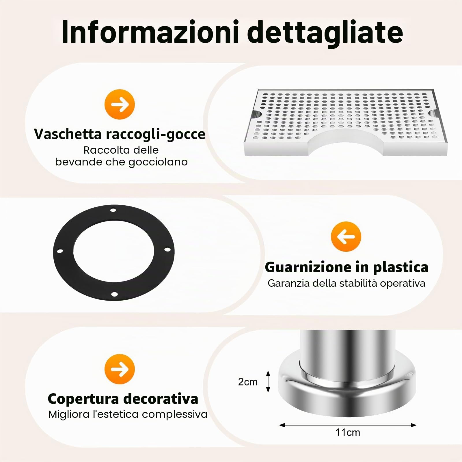 Impianto di spillatura per birra con doppio tocco, in acciaio inox, con vassoio antigoccia rimovibile, per bar, appartamenti, ristoranti, caffetterie, ecc