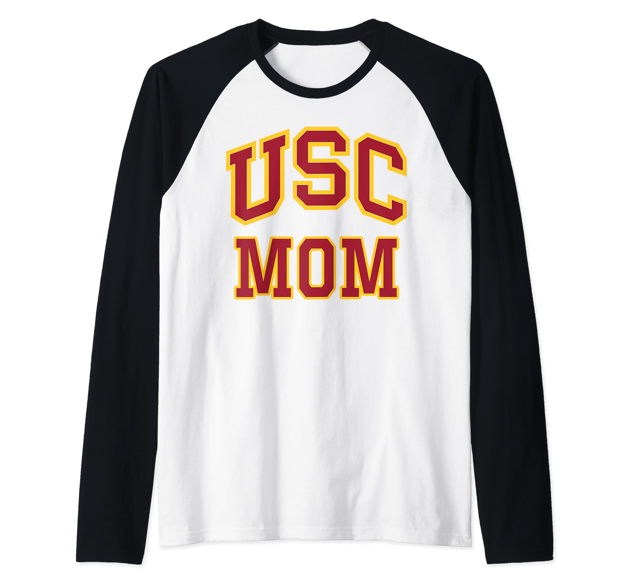 USC USC Mom University of Southern California Raglan Baseball Tee
