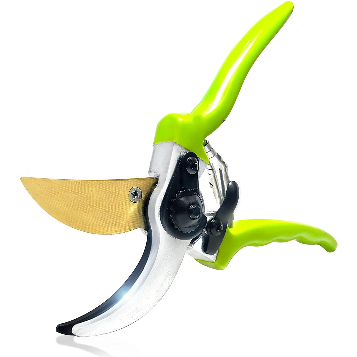 Robuste Gartenschere, Hand-Gartenschere, langlebige Klingen aus gehärtetem Titan, 1,2 Zoll Schnittdurchmesser, Klingenverriegelung, ergonomischer Griff