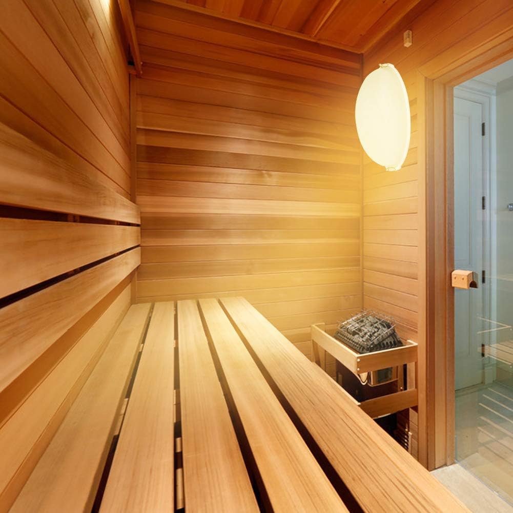 Duokon Iluminación de Sauna, lámpara de luz a Prueba de explosiones de Sauna Luz antiniebla para baños de Vapor, saunas