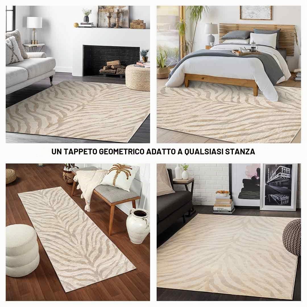 Livabliss Luanda Tappeto Salotto Moderno per Casa, Sala da Pranzo e Cucina Tappeto Geometrico Astratti Neutri Aztechi Stile Boho, leggera da Pulire, Ampio 80x220cm, Grigio Chiaro e Beige