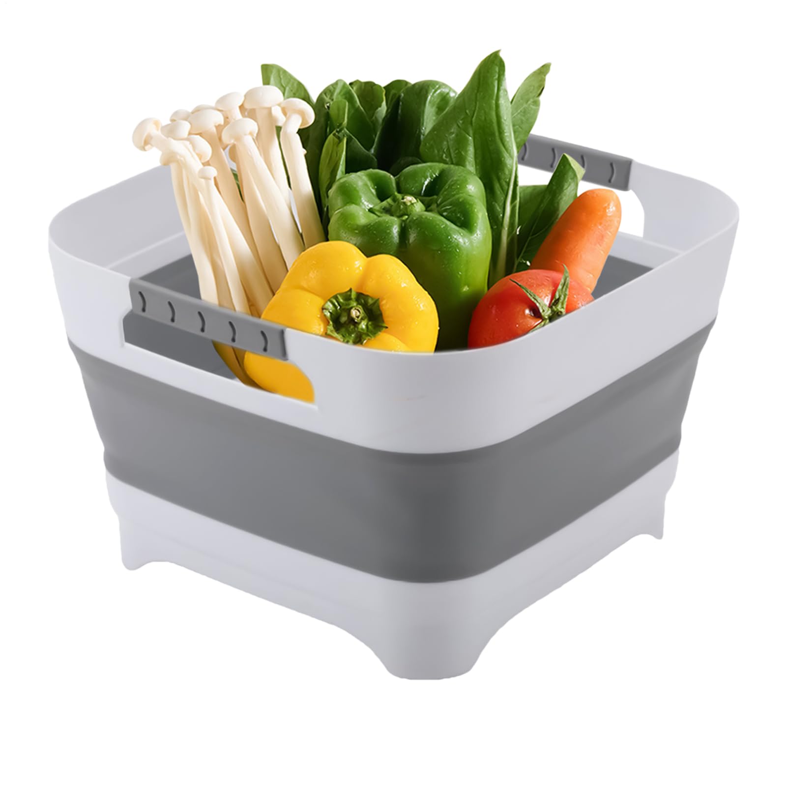 Foldable Basin - Foldable Washing Up Bowl | Portable Washing Basin | Retractable Non-Slip Hand Sink Basket | Space-Saving Multi-Purpose for Kitchen Bathroom Outdoor Beach Laundry Camping Hiking