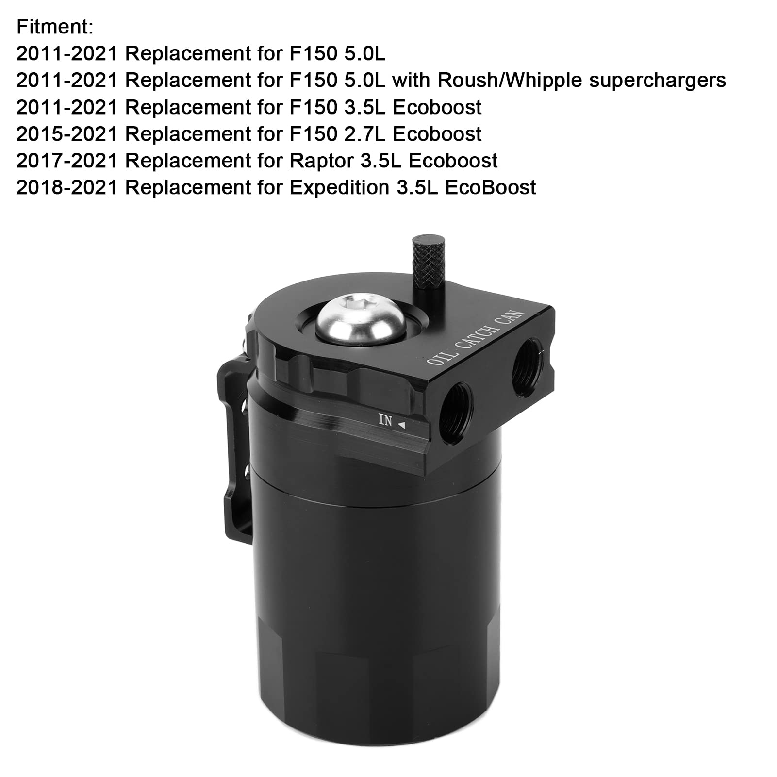 Séparateur Huile-eau de Remplacement pour F150 5,0 L, Réservoir de Récupération, Prévention des Fuites D'huile, Portable, Réutilisable, Durable, Installation Multi-angle, pour
