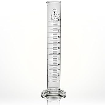 Premium Lab Glass Graduated Cylinder 250 ml Class A 1ml Borosilicate 250ml Measuring Cylinder