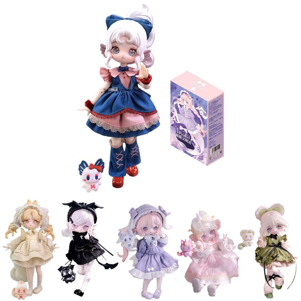 niannyyhouse 1/12 BJD Blind Box Figurines, Ball Jointed Doll with Clothes, Elf Valley Story Series, Action Figure Collectable Gift (1PC)