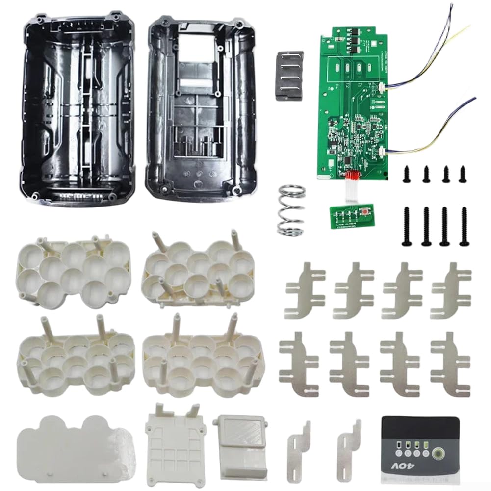 Circuito stampato PCB da 40 V e custodia per batteria per utensili elettrici compatibili, alloggiamento in ABS con protezione da cortocircuito per assemblaggio personalizzato al litio (B)