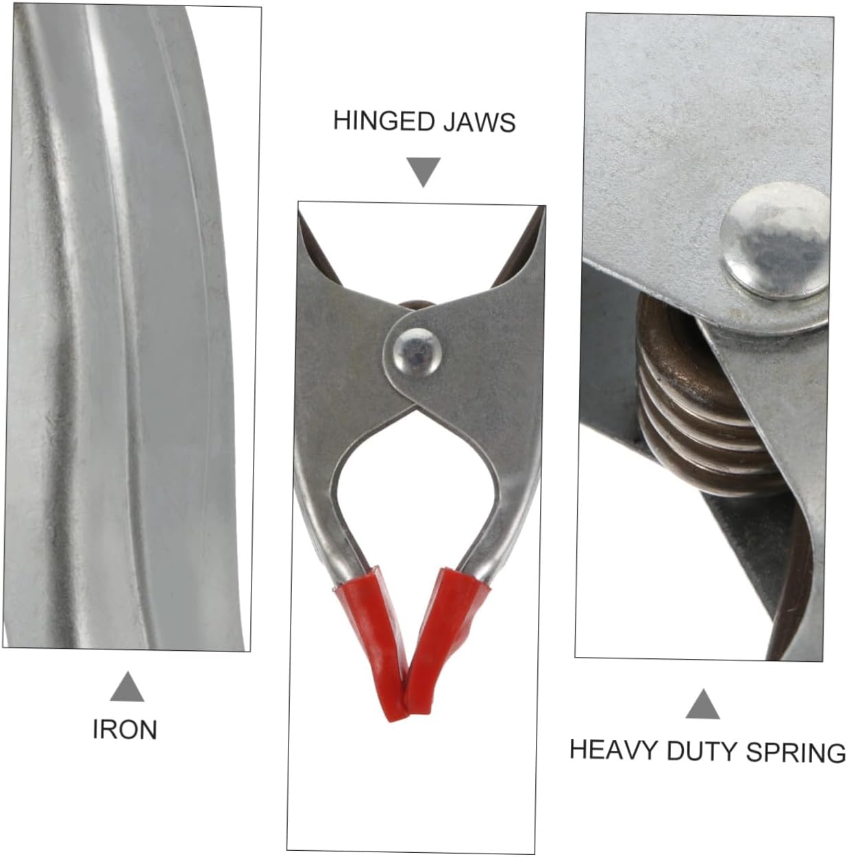 10pcs A-shaped Carpentry Spring Clamps Iron Woodworking Clips Heavy-duty Quick-release Hand Tools for Woodworking and Carpentry Projects