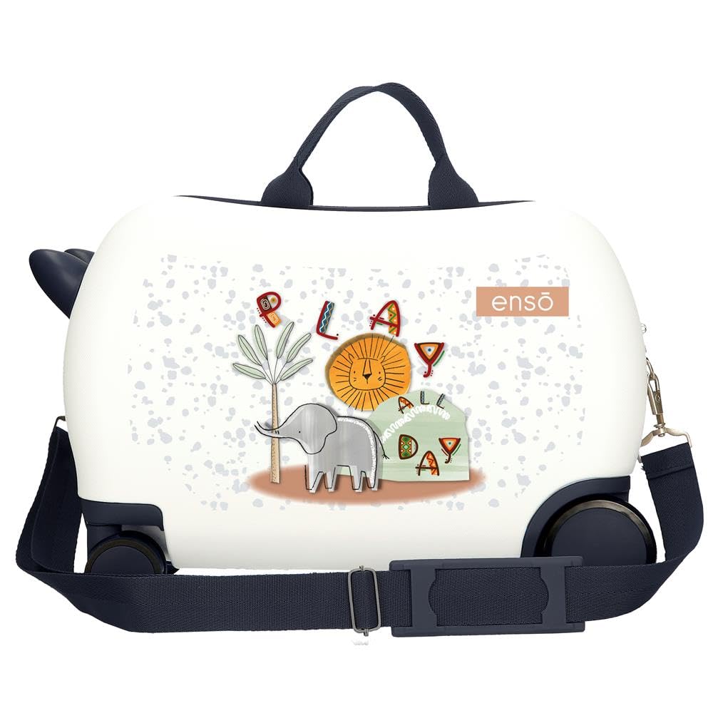 Enso Play All Day Valigia per bambini Bianco 45 x 31 x 20 cm Rigida ABS 27,9 L 1,8 kg 0 Bagagli Mano, bianco, Valigia cabina