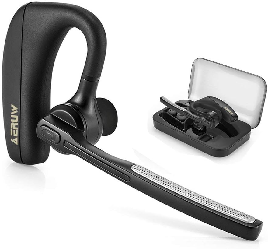 Bluetooth Headset, Wireless Bluetooth Earpiece V4.1 In Ear Earpiece Earbuds Earphones Headphones with Noise Reduction, Hands Free Headsets with Mic for Office/Business/Workout/Driver/Trucker