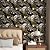 FunStick Vintage Black Floral Wallpaper Moody Green Leaf Florals Peel and Stick Wallpaper for Bedroom Bathroom Removable Pink Black Floral Contact Paper for Walls Cabinets Drawers Waterproof 17.5x118
