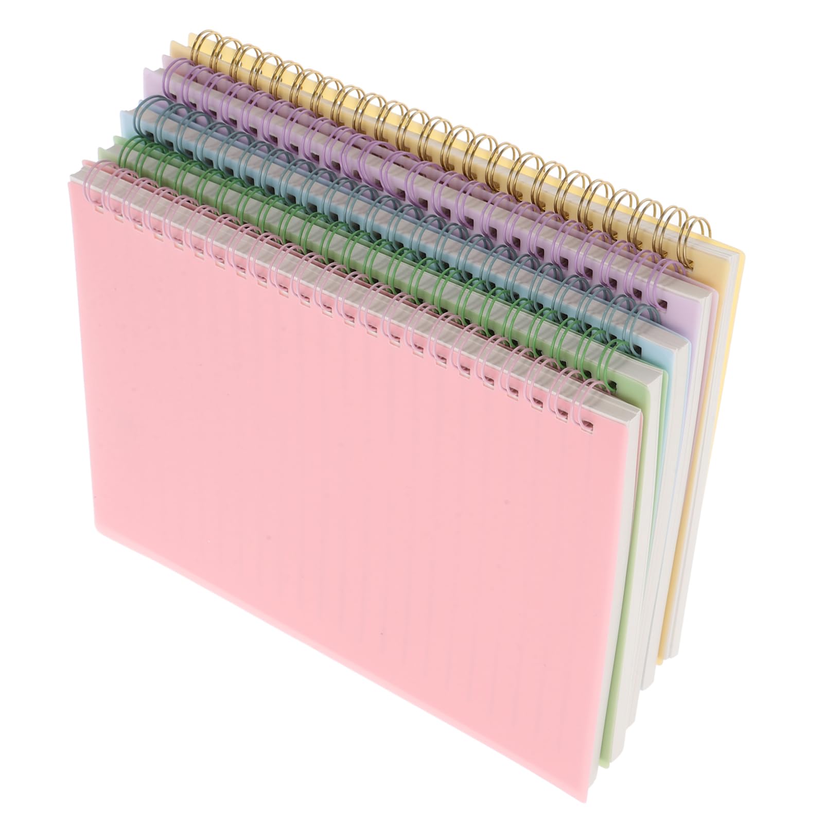 Spiralnotizbuch A5 Kariert 5 Stück 80 Seiten Liniertes Papier Spiralbindung Robustes Cover für Schule und Büro