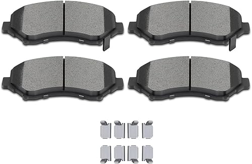 SCITOO Pastillas de cerámica para Chrysler Town & Country, Dodge Grand Caravan, Journey, Nitro, Jeep Liberty, Wrangler, Wrangler JK, Ram CV, 09-14