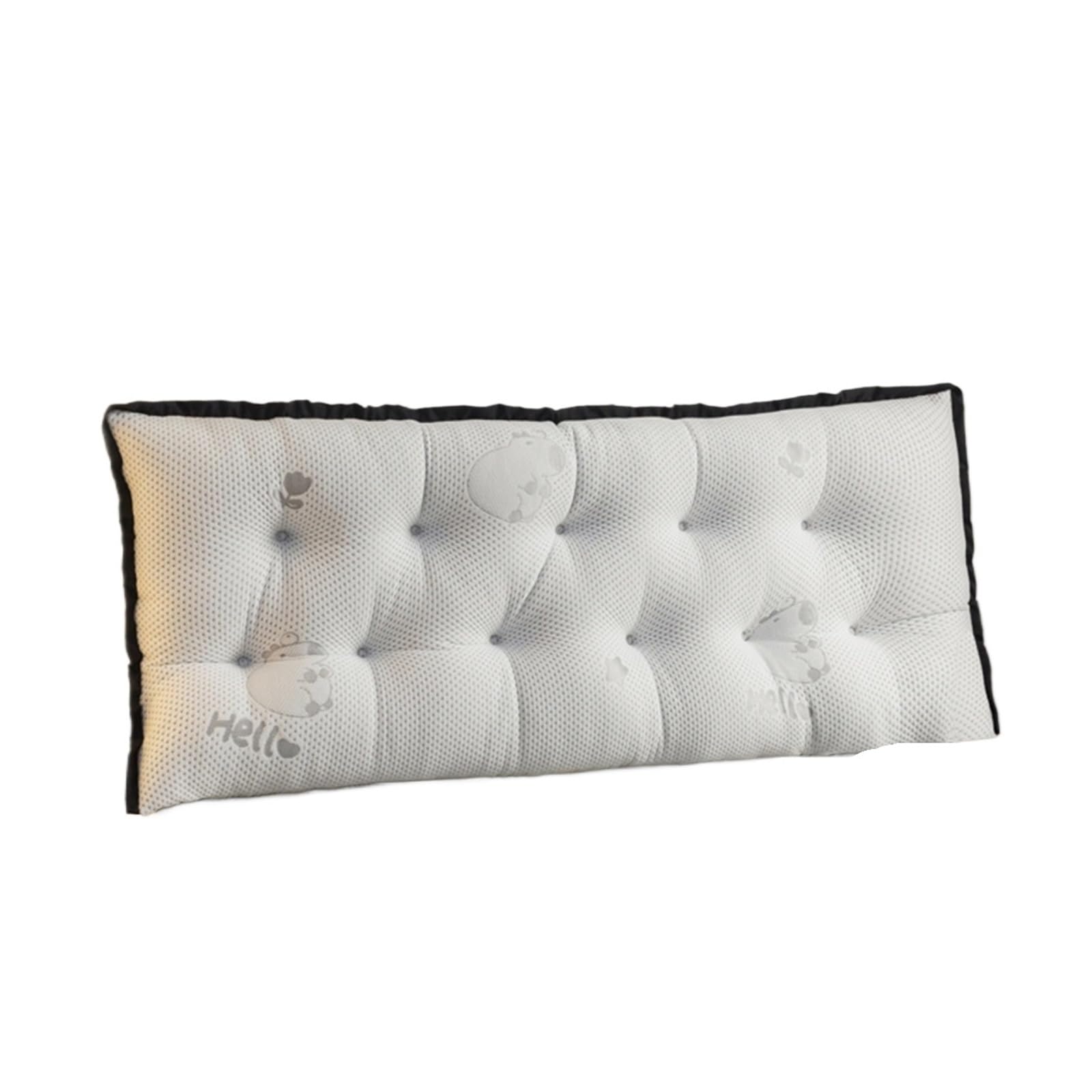 LPATEBCVU Ruffle Bed Backrest Non-slip Bedhead Cushion Large Pillow Summer Waist Protection With Zipper For Double Sofa Tatami Bed Reading Backrest 100-200cm(Light Grey,180x50x15cm)