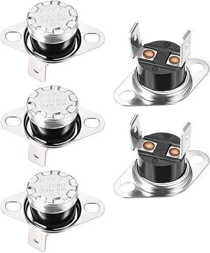 Miniatura 25 de uxcell KSD301 Termostato 284.0 °F/284°F 10A N.C Ajustar interruptor de temperatura de disco rápido para microondas, horno, cafetera 2 piezas