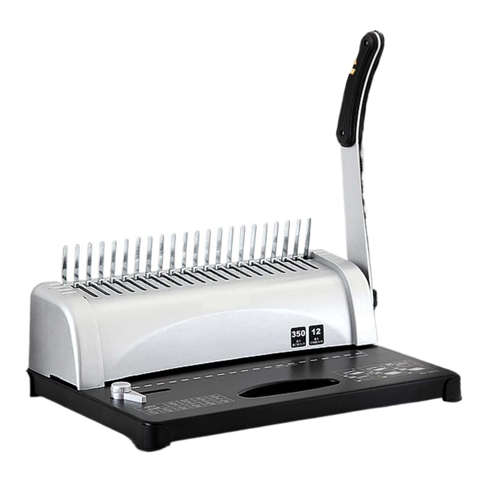 Rilegatrice, Mac rilegatrice manuale a pettine 350 fogli Mac rilegatrice 21 fori 350 pagine Rilegatura 25 fogli Foro perforatore