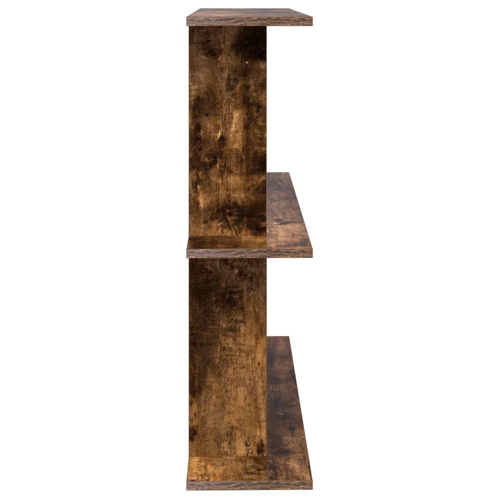 Wandregal Wandhalterung Braun aus Holzwerkstoff 80 x 20 x 75 cm rechteckig für Wohnzimmer Schlafzimmer Küche Büro platzsparend mit viel Stauraum und moderner Aufbewahrung