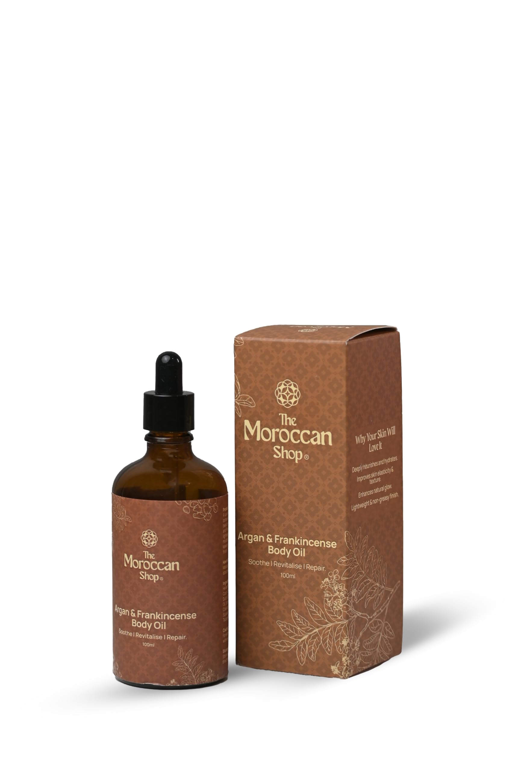 Authentic Argan Frankincense Body Oil | Deep Nourishing Moroccan Ritual Care for Dry Mature Skin | Fast Absorbing Non Sticky Silky Finish | Crafted for Indian Skin | 100ml-image-21