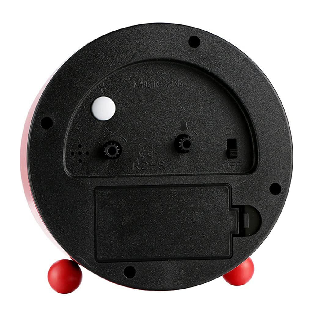 Orologio Digitale Rotondo Da Tavolo Con Sveglia Silenziosa Decorazione Luminosa Per L'orologio Sul Comodino Della Camera Letto(Blanco)