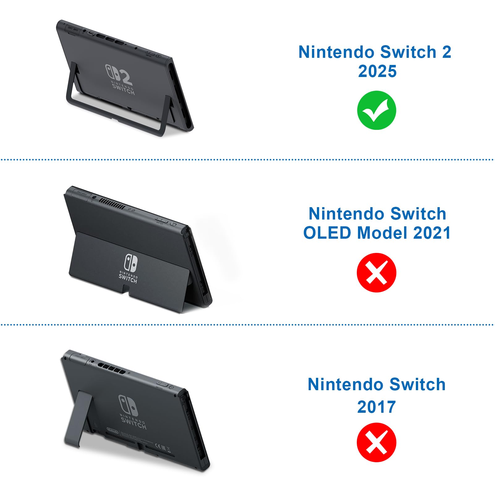 FINTIE Étui pour Nintendo Switch 2 (2025) + Verre Trempé (2 Pièces) - [Antichoc en EVA] Housse de Transport avec Emplacements Cartes de Jeu et Poche Intérieure pour Accessoires, Galaxie - 2