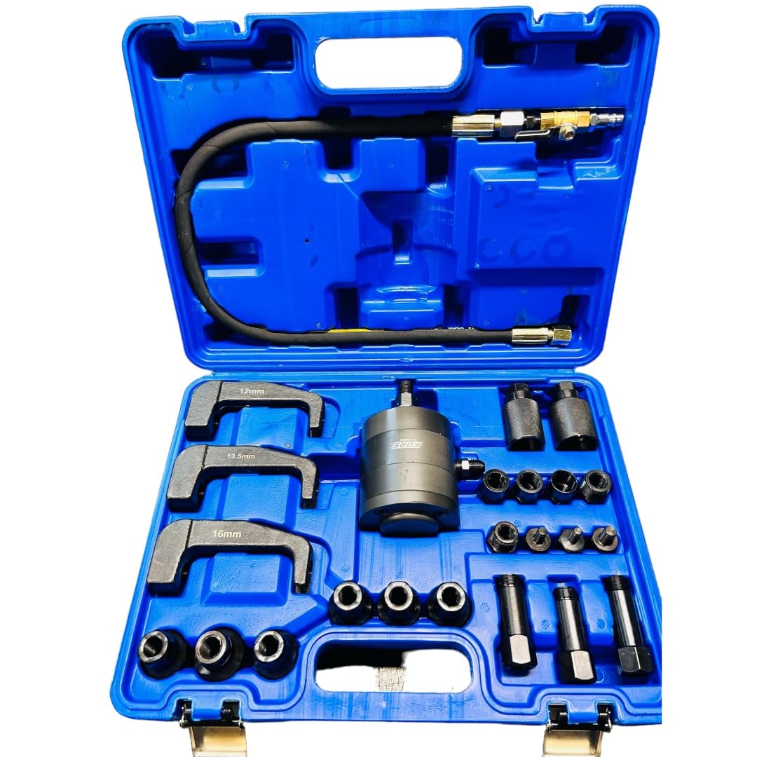 Kit Estrattore Pneumatico Per Iniettori Diesel - 24 Pezzi Con Martello E Adattatori Per Auto E Furgoni - Foto 4