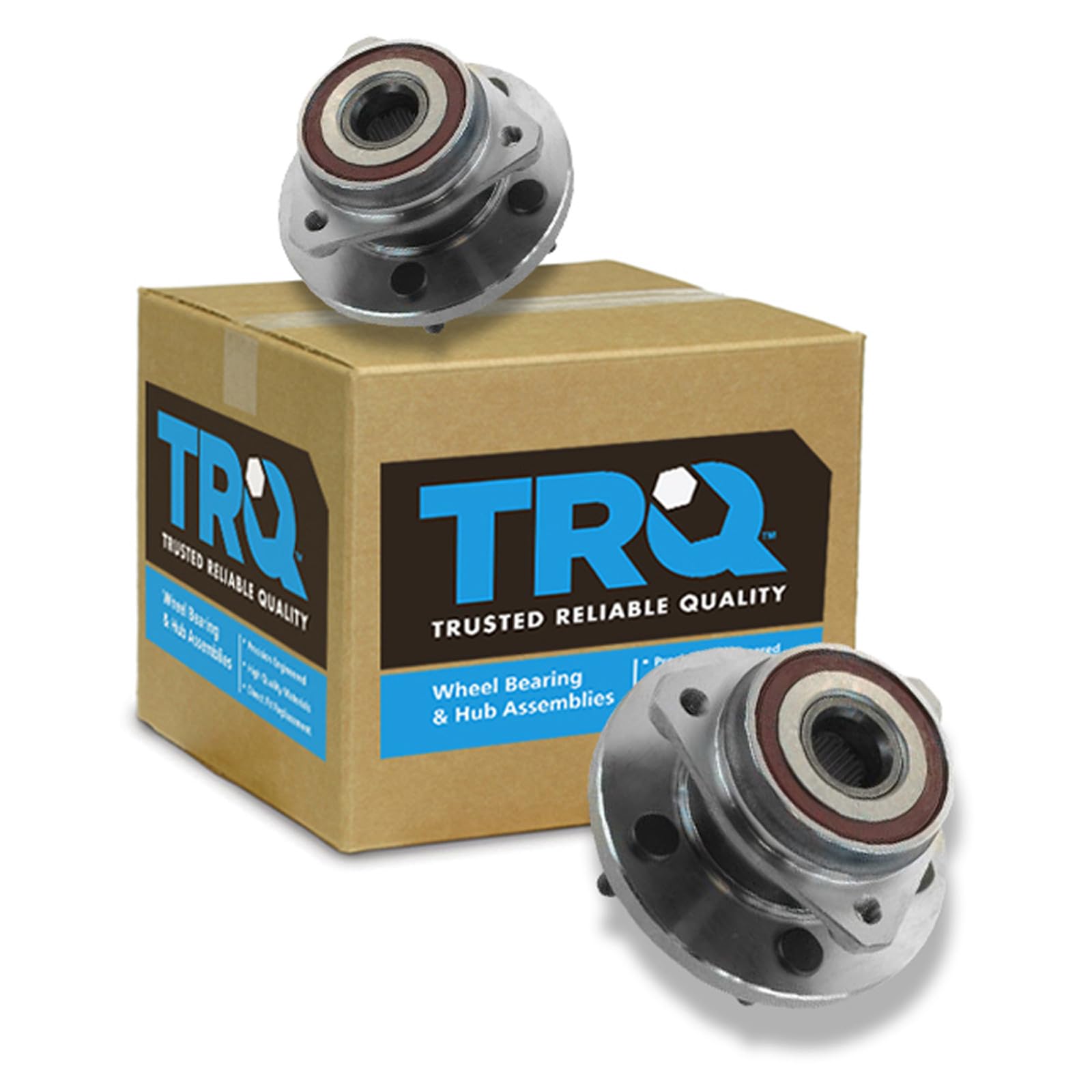 TRQ Front Left and Right Wheel Bearing and Hub Assembly Set 2 Piece