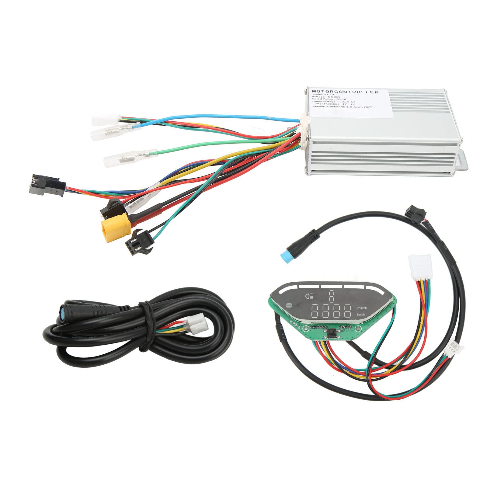 Kit de Contrôleur de Moteur électrique 36 V 350 W, Kit de Contrôleur de Vélo avec Panneau D'affichage de Circuit et Contrôleur pour Scooter de Vélo électrique E9T