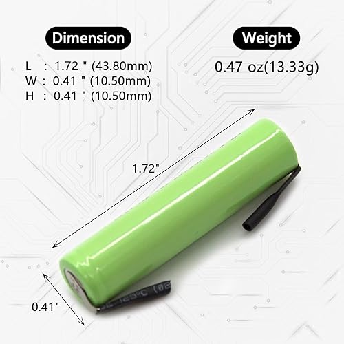 Miniatura 4 de Paquete de 10 baterías recargables Ni-MH AAA de 1.2 V 1000 mAh con pestañas compatibles con cepillo de dientes Waterpik, afeitadoras eléctricas,
