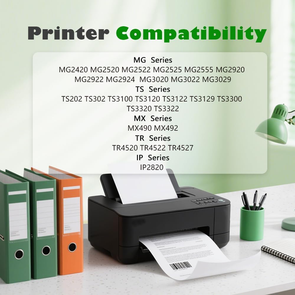 PG-245XL Black Ink Cartridges Compatible for Canon Ink 245 XL Replacement for 245 Black Ink Work with PIXMA MG2420 MG2520 MG2522 MG2525 MG2920 MG2922 MG2924 MG3020 TR4520 Printer (2Black)