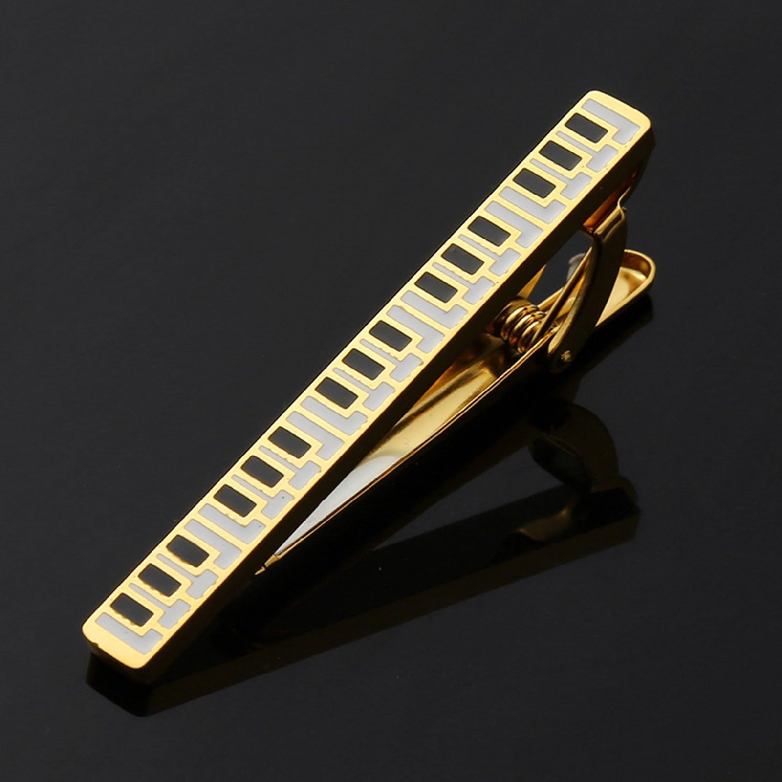 Creativo Metallo Punk Chitarra Fermacravatta Strumento Nota Musicale Tie Pin Pianoforte Cravatta Fibbia per Uomo Cravatta Accessori