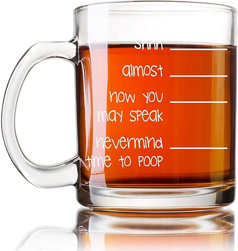 Miniatura 5 de AW Fashions Shh. Nevermind - Taza de café de cristal de 13 onzas para mujer, jefe, amiga, empleada o cónyuge, idea de cumpleaños perfecta