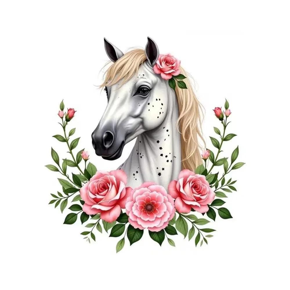 Elegant White Horse Waterproof Vinyl Car Decals for Windows Bumper(15cm)