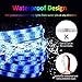 Inscrok 16.4ft LED Light Strips 5050 RGB Waterproof LED Strip Lights for Bedroom，Aesthetic Room Decor, Home Decorations