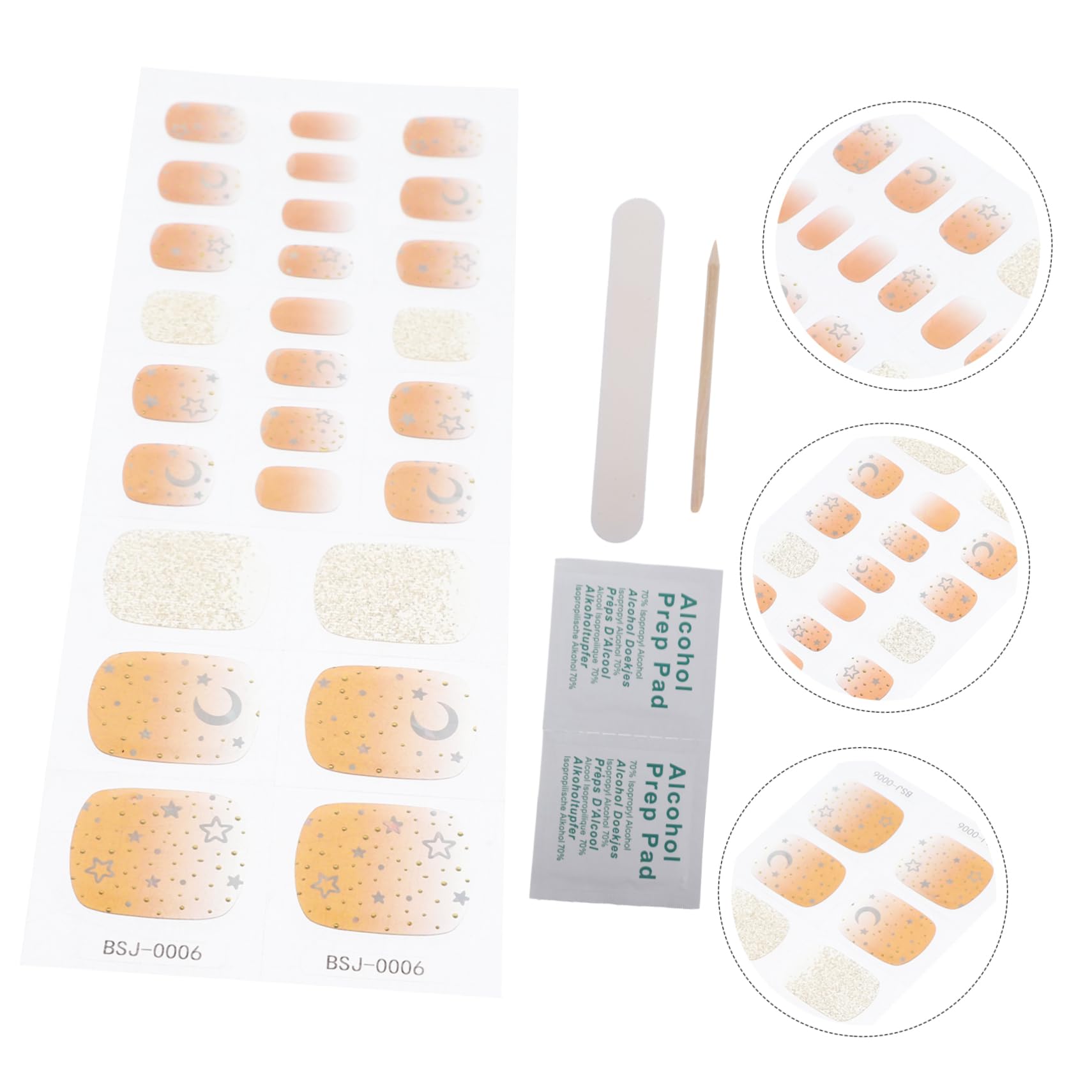 VALICLUD 5 Set adesivi per unghie Gel polacco adesivi per manicure unghie adesive decorazione per unghie adesivi di unghie strisce di smalto per unghie strisce per unghie per le donne