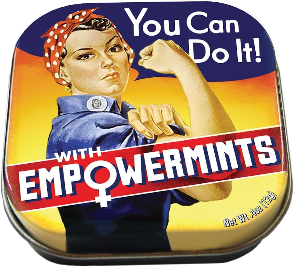 The Unemployed Philosophers Guild Rosie the Riveter Women's EmpowerMints Breath Mints, 1 Tin, Net Wt .4oz (12g)