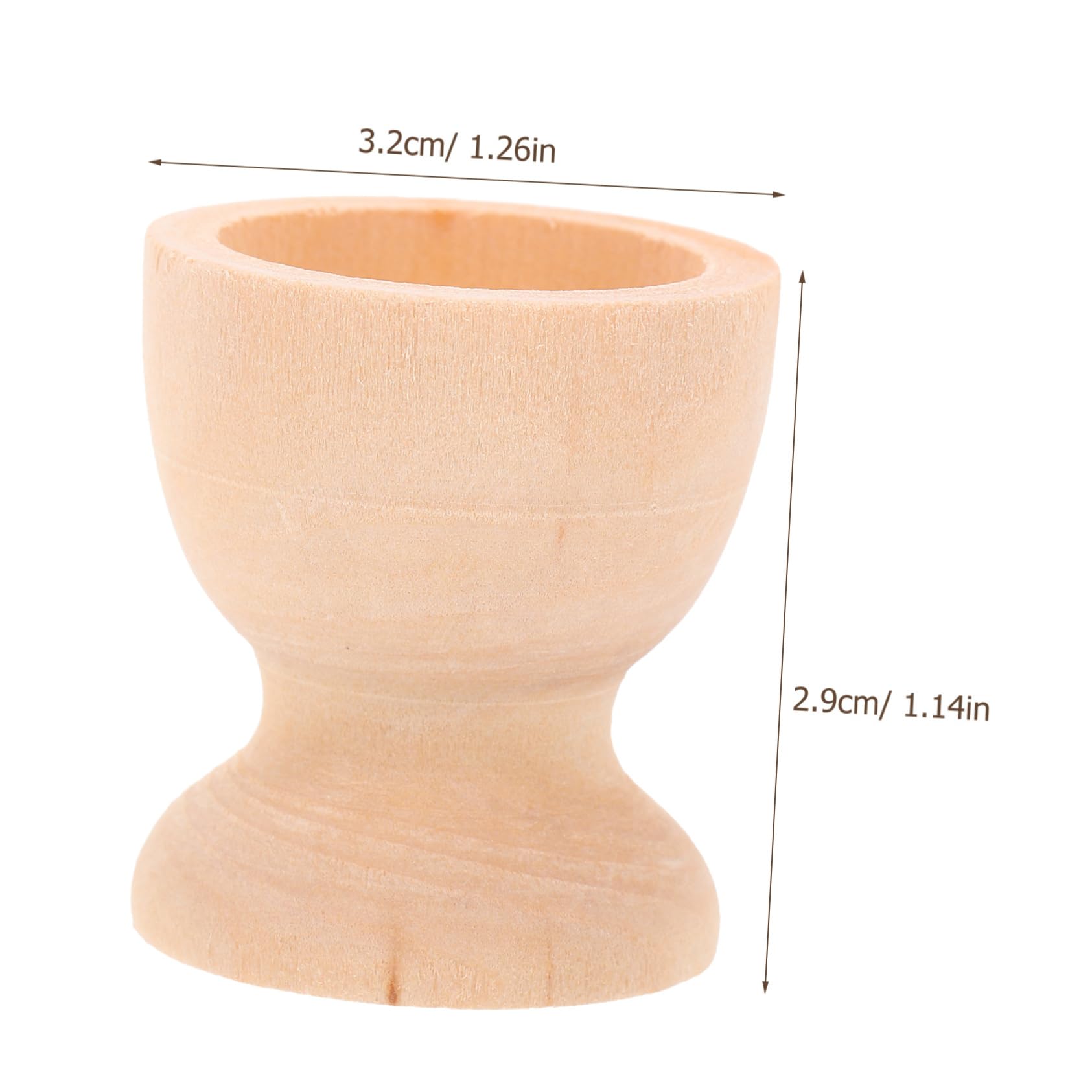 IWOWHERO 16pcs DIY Drawing Toy Easter DIY Craft Decor Wood Graffiti Egg Cup Holder Wood Egg Cup