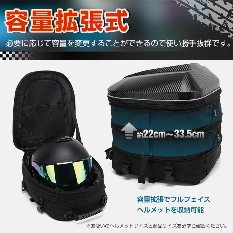 Amazon | サンパーシー バイク用シートバッグ 容量15L～25L 撥水