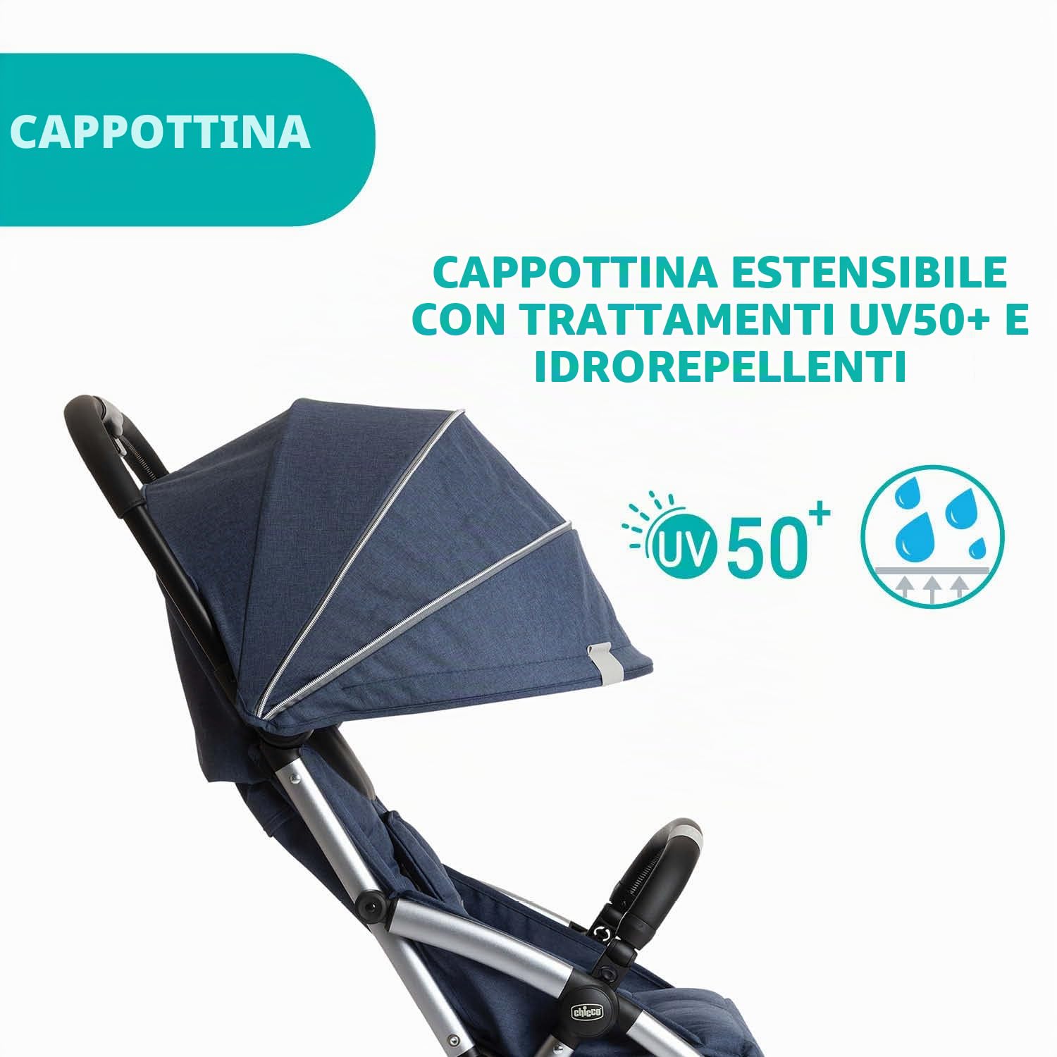 Seggiolini auto marca CHICCO. Modello Passeggino Goody Plus Indigo