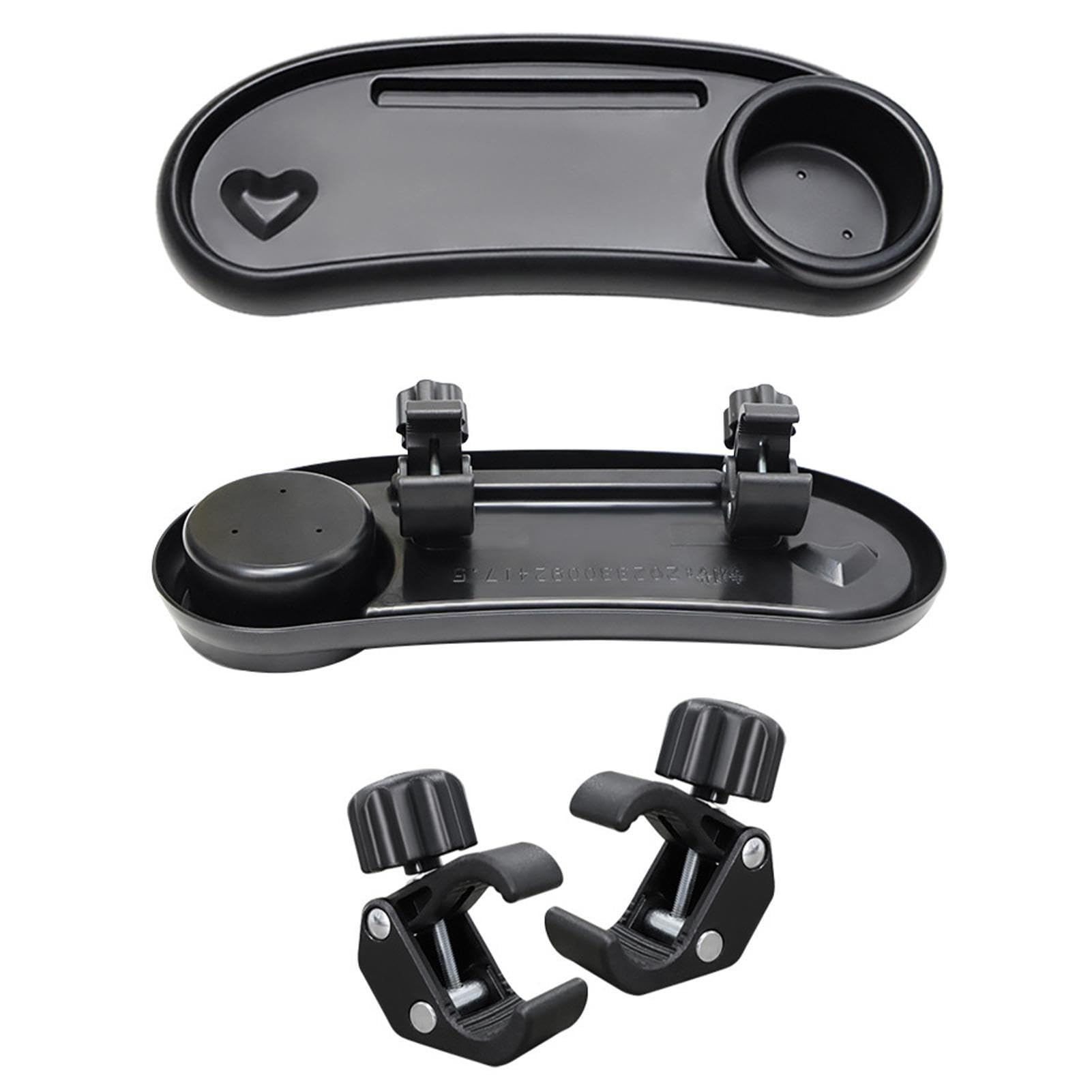 Snack Tray, ABS Pram Baby Tray with Cup Holder, Detachable Stroller Snack Tray with Phone Holder, Baby Tray For Stroller Stroller Tray with Cup Holder