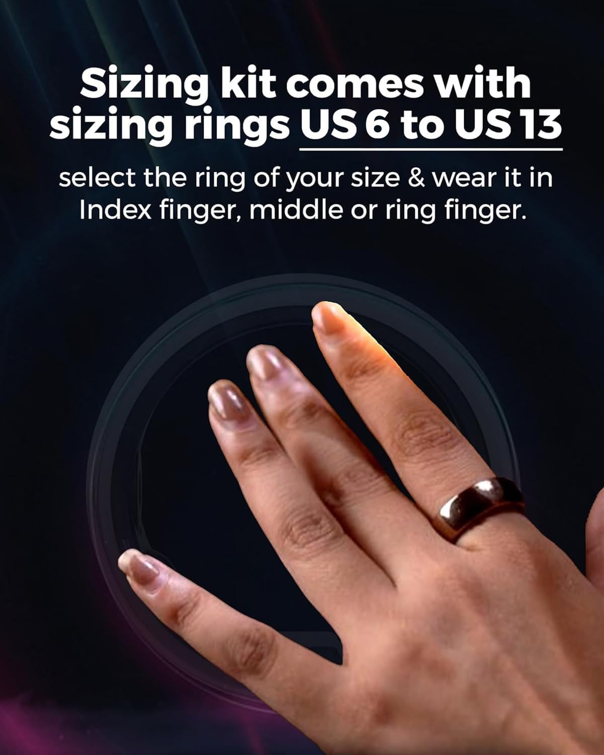 aabo aaboRing Sizing Kit for Finger - Try Before You Buy - Accurate Finger Fit for Adults - Choose from Sizes US 6 to US 13 - Wear-Test Fit for Comfort & Performance 1