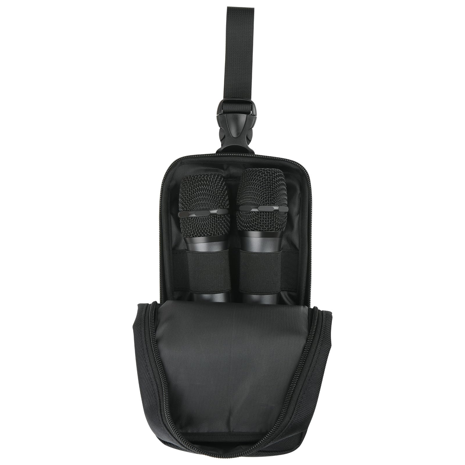 TXEsignDual Wireless Microphone Case for Wireless and Wired Mic System Microphones Receivers Travel Mics Storage w Detachable Handle Strap for JBL Partybox Encore Essential