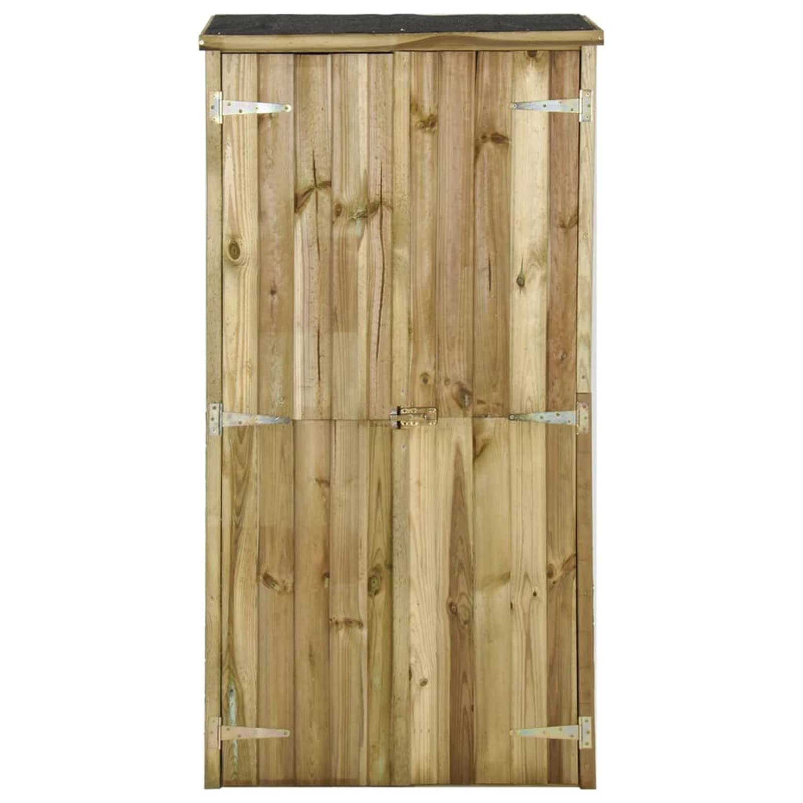 Tidyard Cobertizo Caseta de Jardín Exterior Armario Herramientas de Jardinería Caseta Herramientas Jardín Cobertizo Organizadador,con 3 estantes y 1 Compartimento Grande Madera Pino 85x48x177 cm