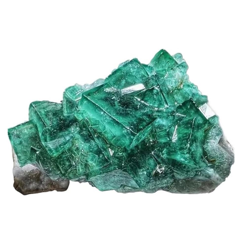 QWZTAEOZA Green Fluorite Crystal Cluster Irregular Raw Stone for Yoga,400~500g